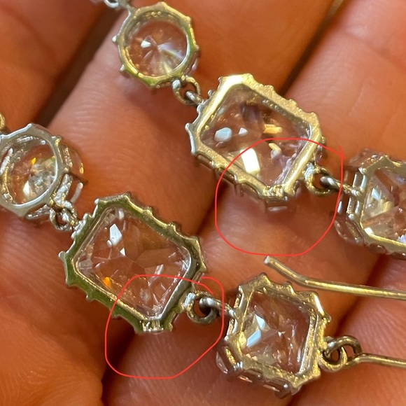 Kenneth Jay Lane Cubic Zirconia Drop Earrings; 3” - Picture 7 of 7